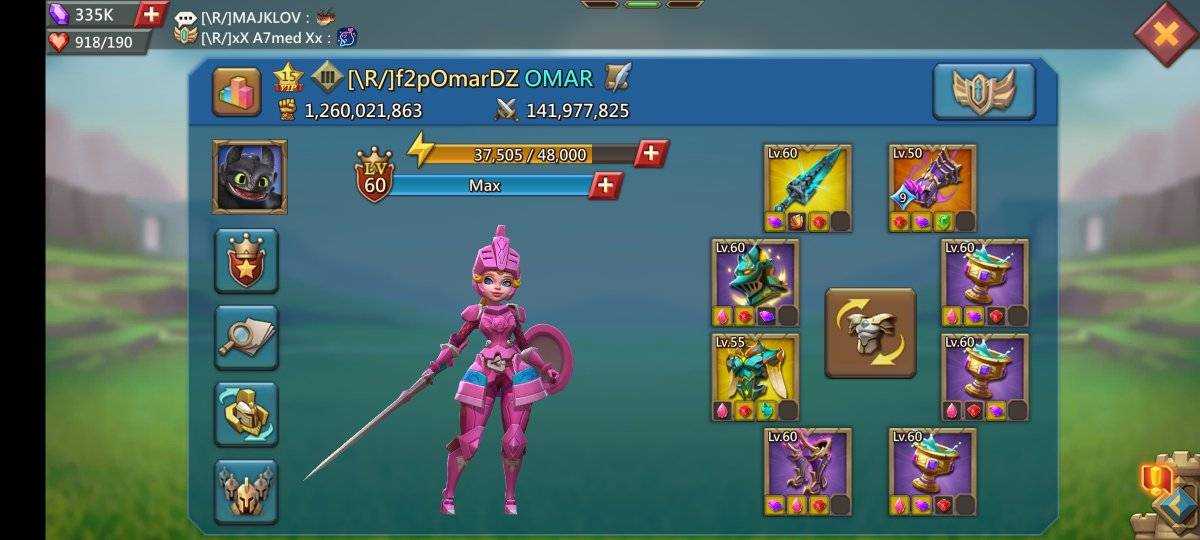 Game account sale Lords Mobile