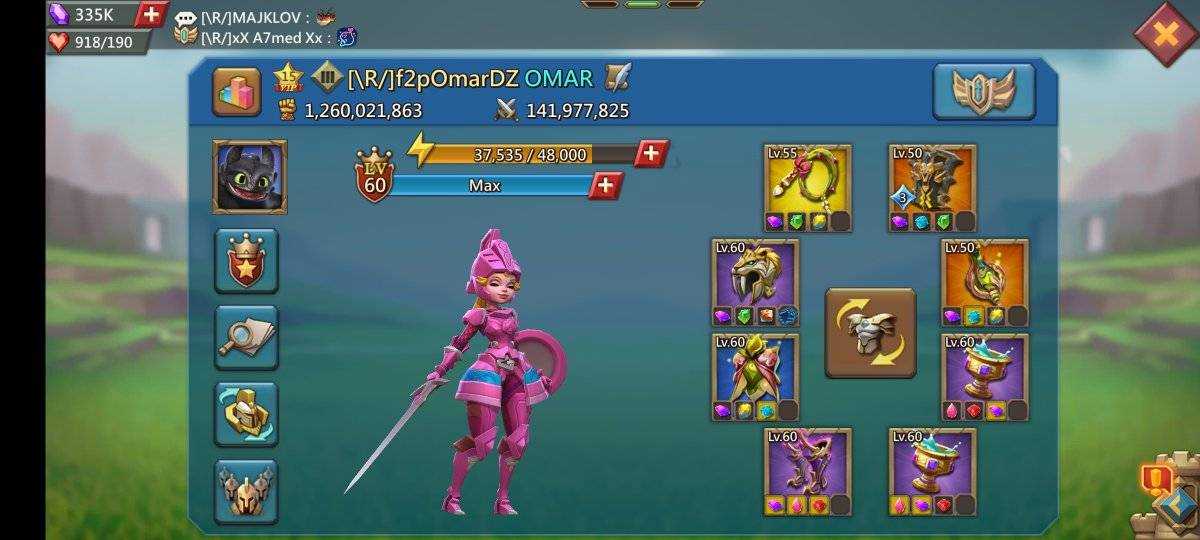 Game account sale Lords Mobile