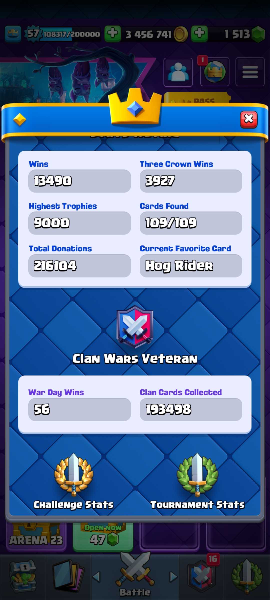 Game account sale Clash Royale