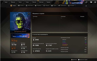 Estatística de conta principal 3,50, muitas atualizações - Vender conta Contas Crossout