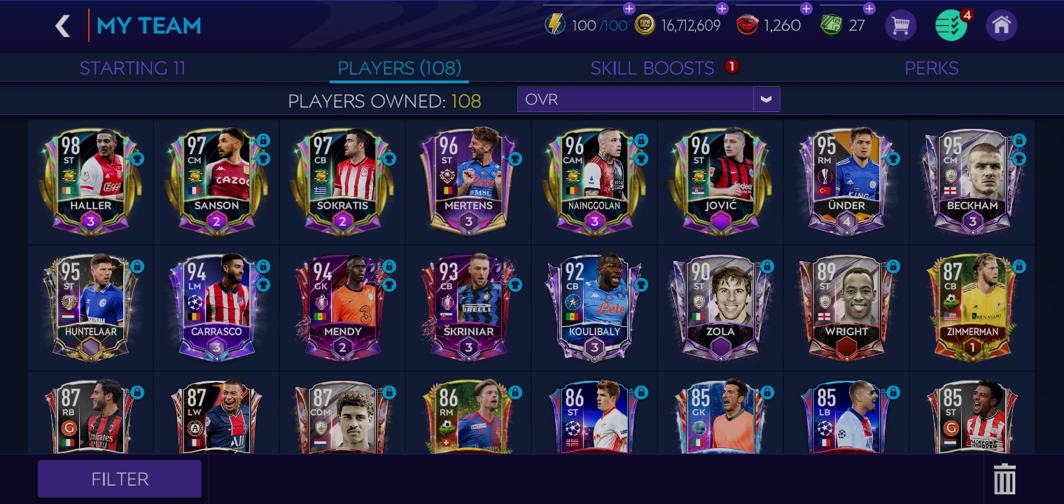 Game account sale Fifa mobile