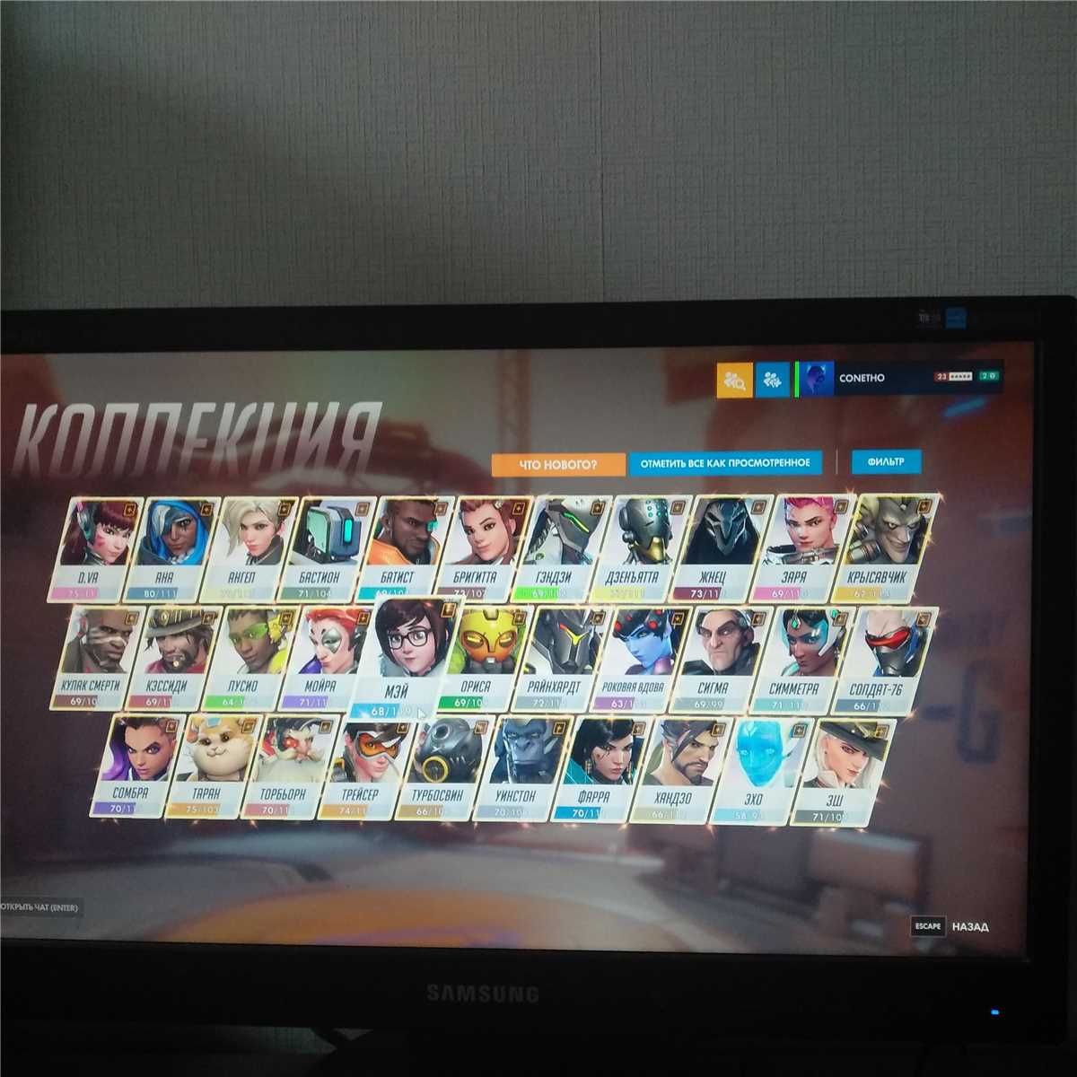 Venda de conta de jogo Overwatch