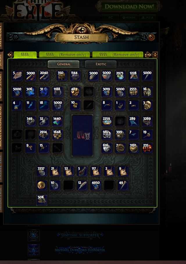 Game account sale Path of Exile