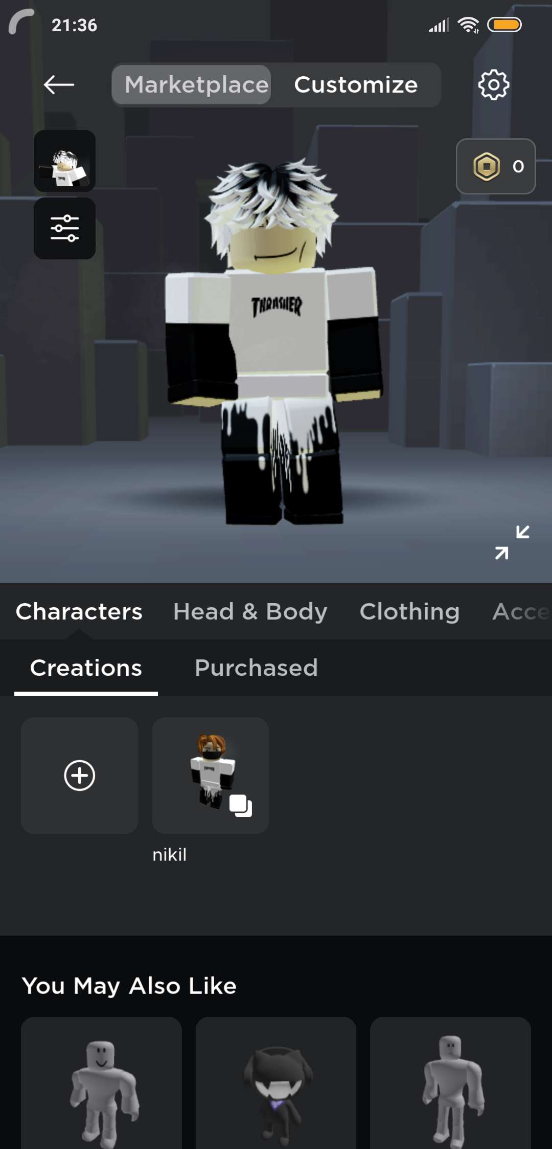 Game account sale Roblox