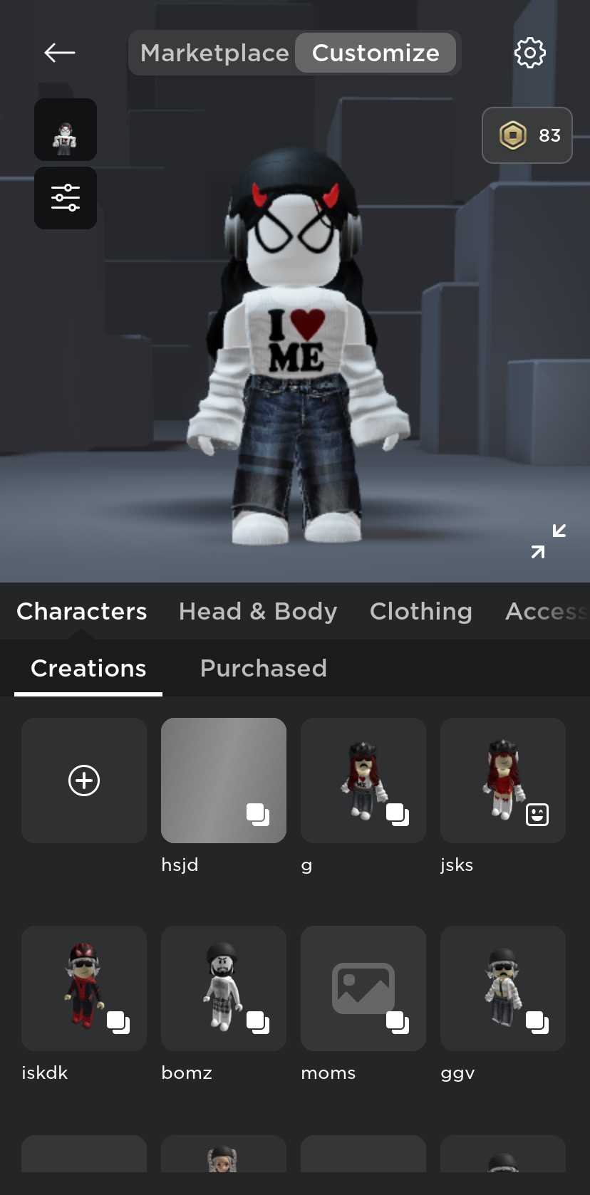 Venda de conta de jogo Roblox