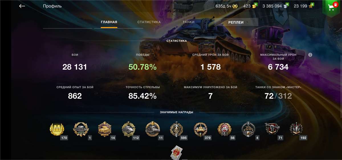 Penjualan akun permainan World of Tanks Blitz