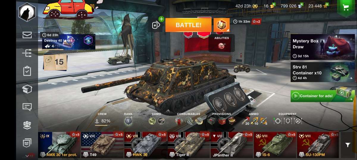 Penjualan akun permainan World of Tanks