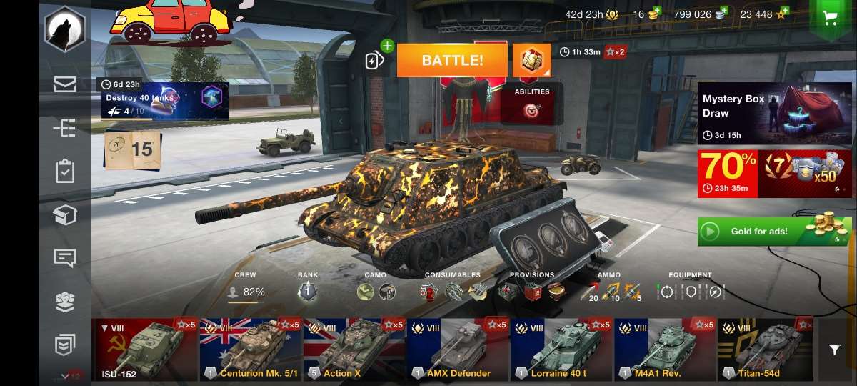 Penjualan akun permainan World of Tanks