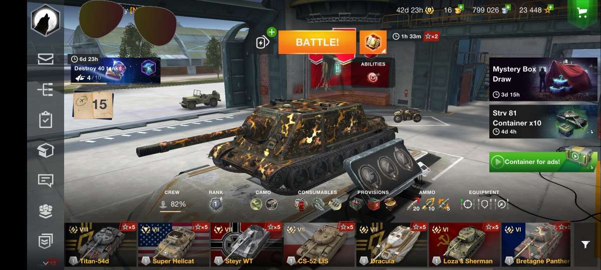 Penjualan akun permainan World of Tanks