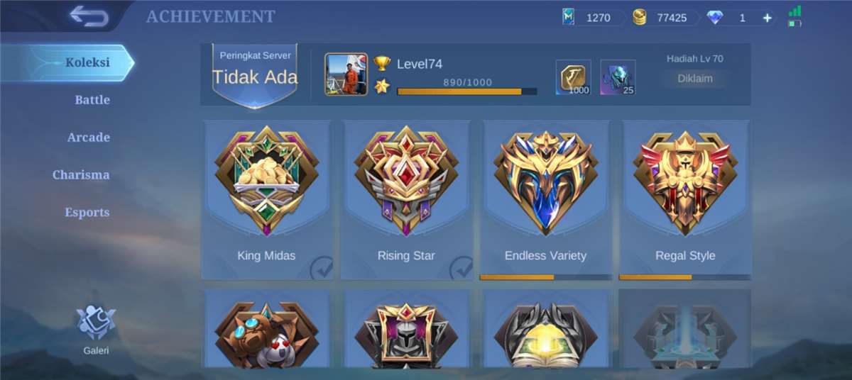 Penjualan akun permainan Mobile Legends