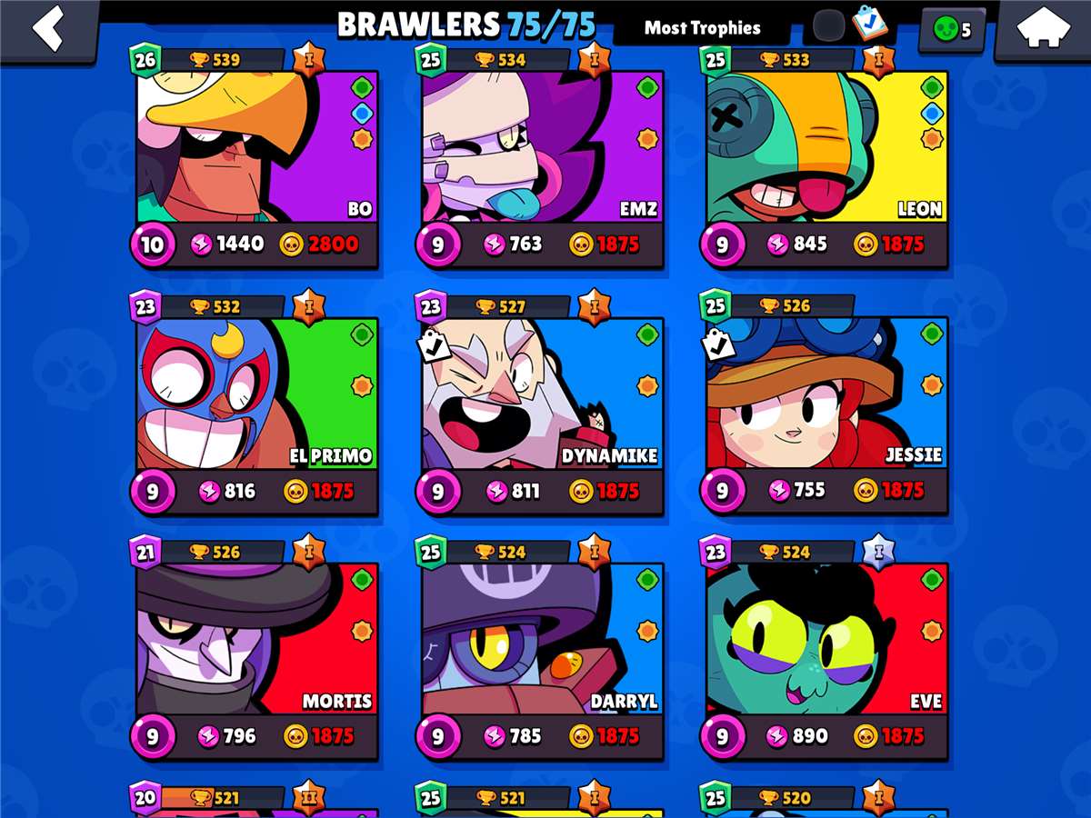 Game account sale Brawl Stars