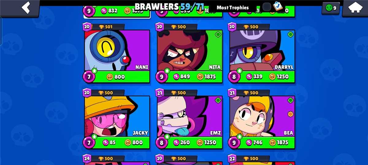 Venda de conta de jogo Brawl Stars