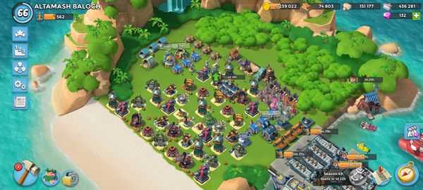 Venda de conta de jogo Boom Beach