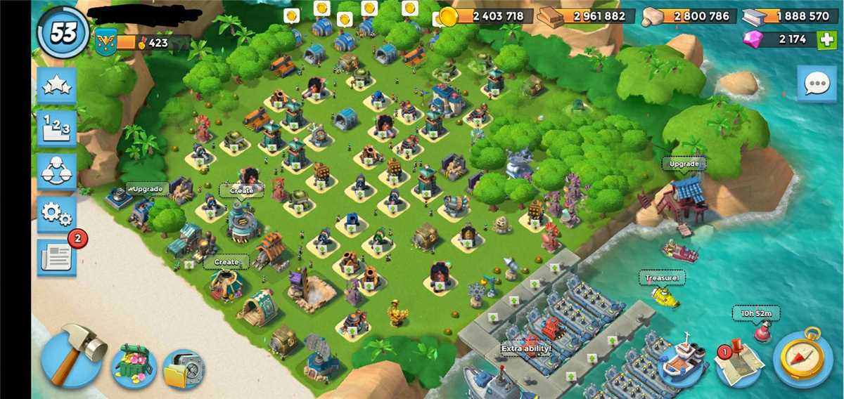 Venda de conta de jogo Boom Beach