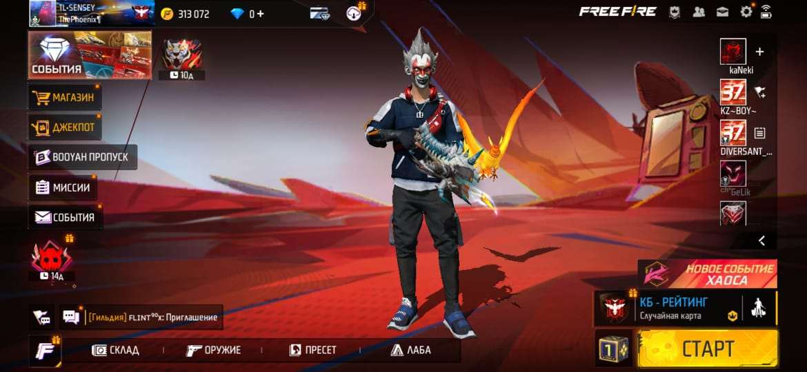 Venda de conta de jogo Free Fire