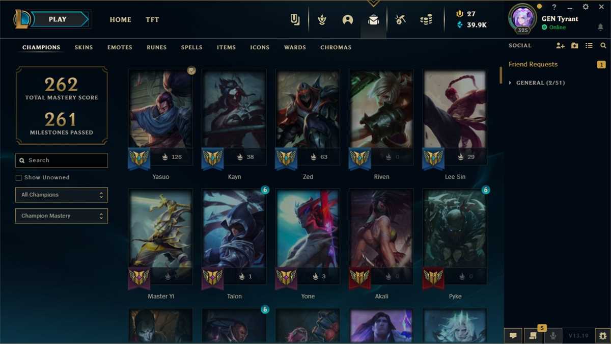 Game account sale League of Legends