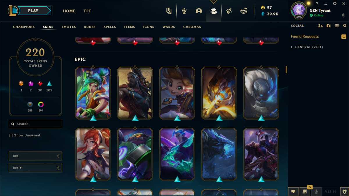 Game account sale League of Legends