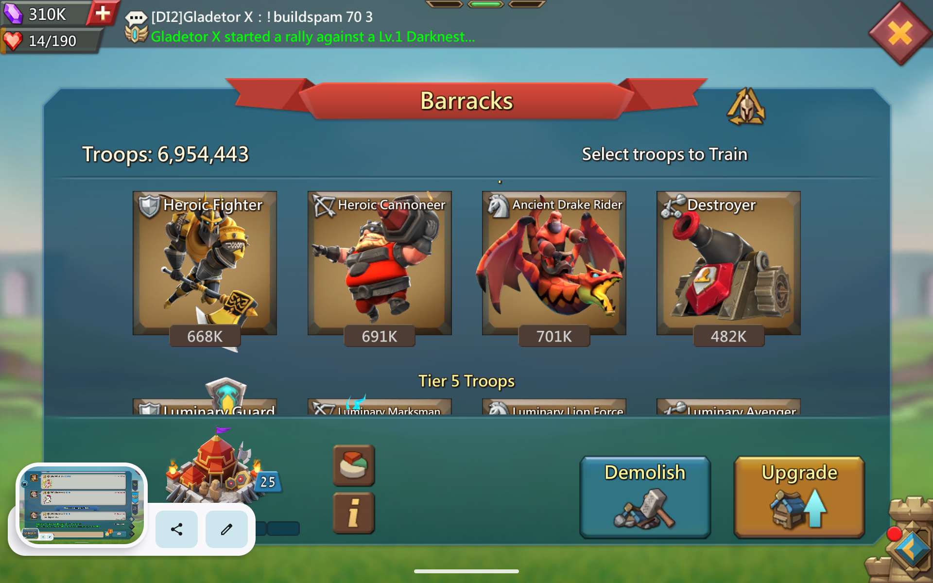 Game account sale Lords Mobile