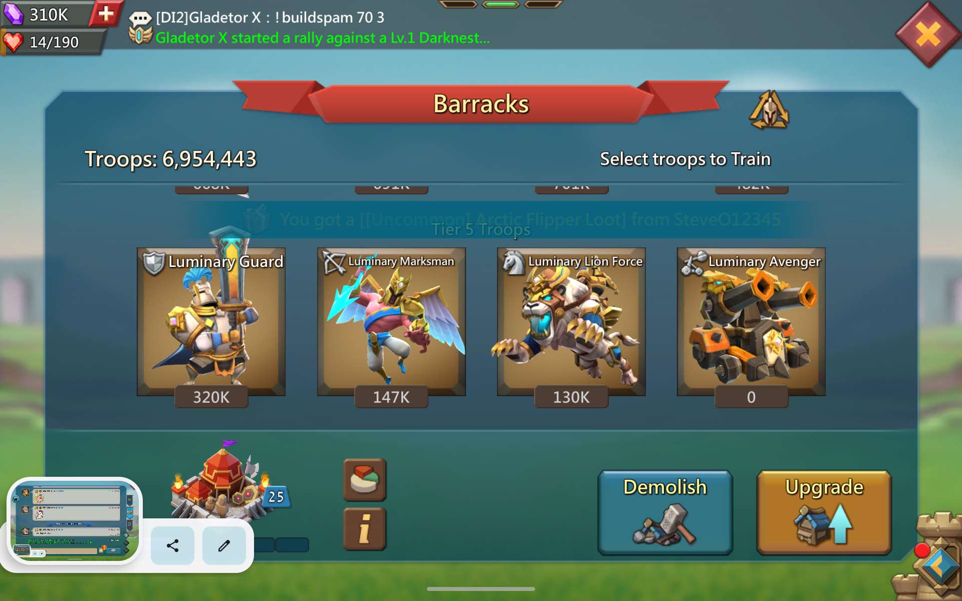 Game account sale Lords Mobile