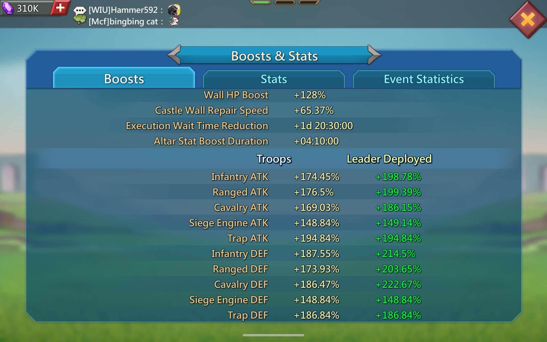 Game account sale Lords Mobile