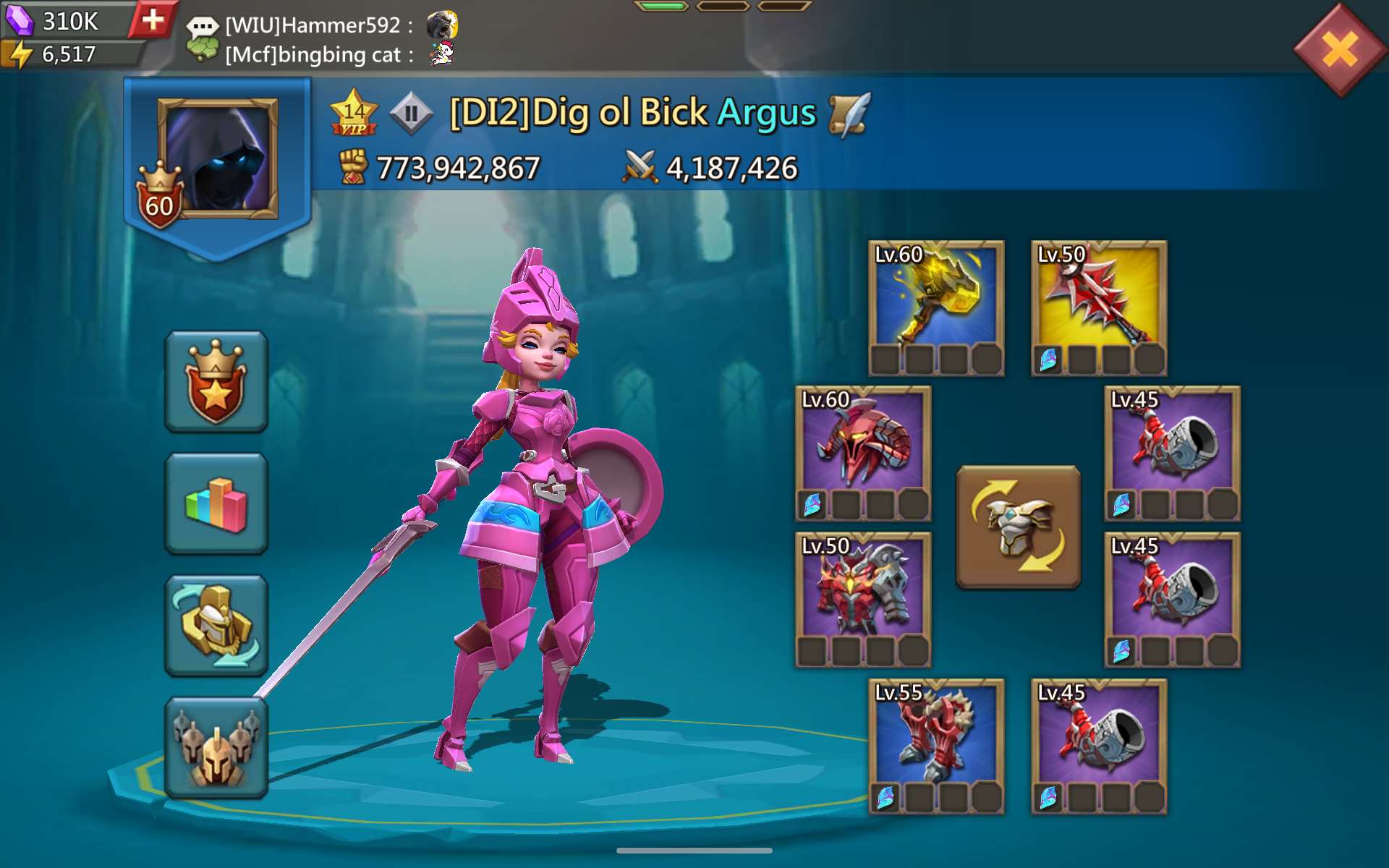 Game account sale Lords Mobile