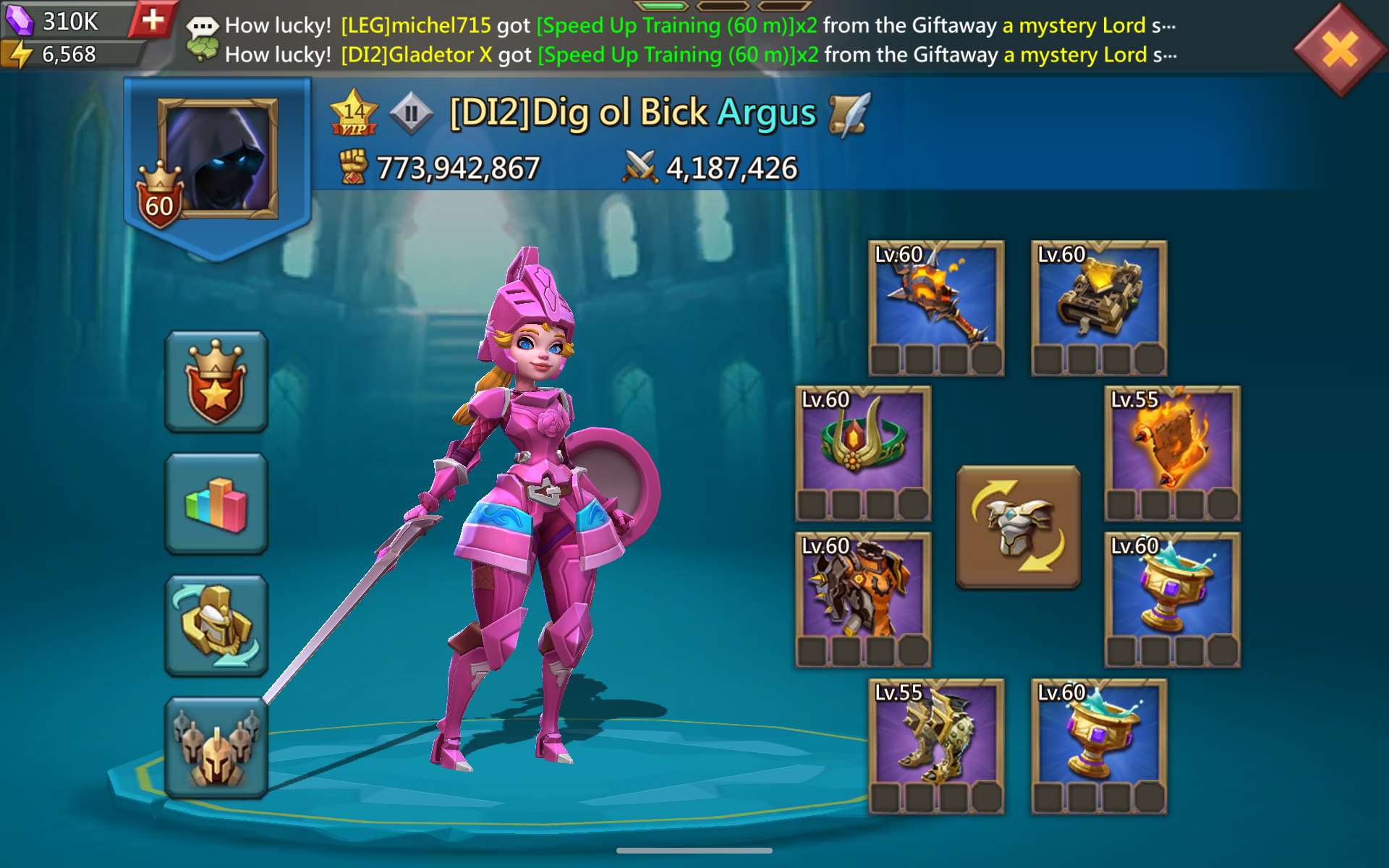 Game account sale Lords Mobile