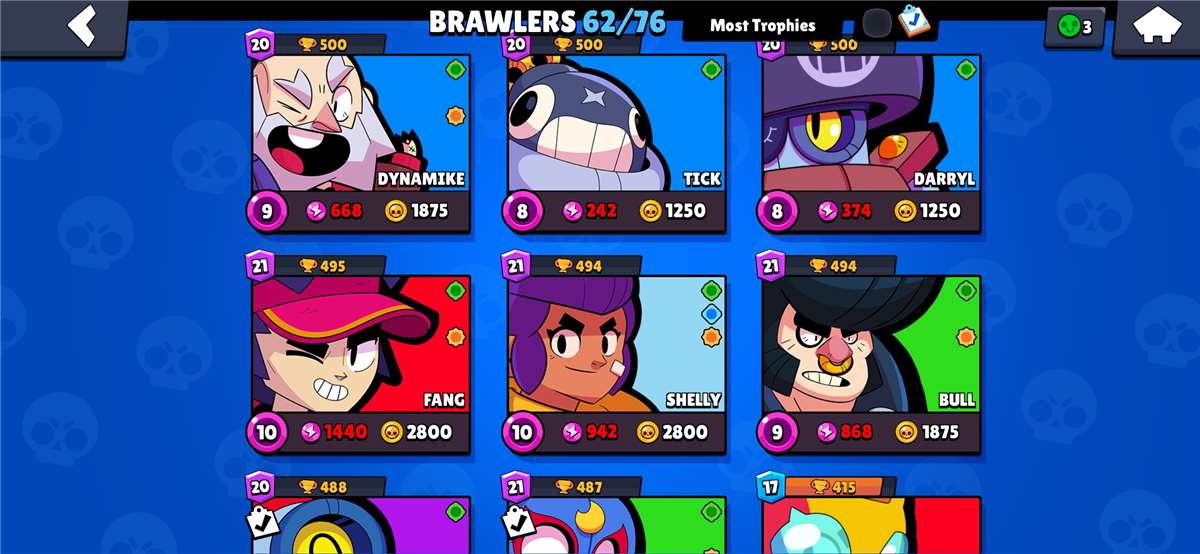 Game account sale Brawl Stars