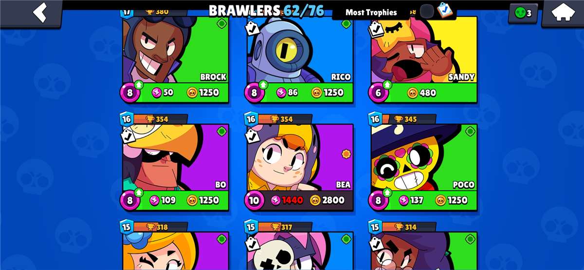 Game account sale Brawl Stars