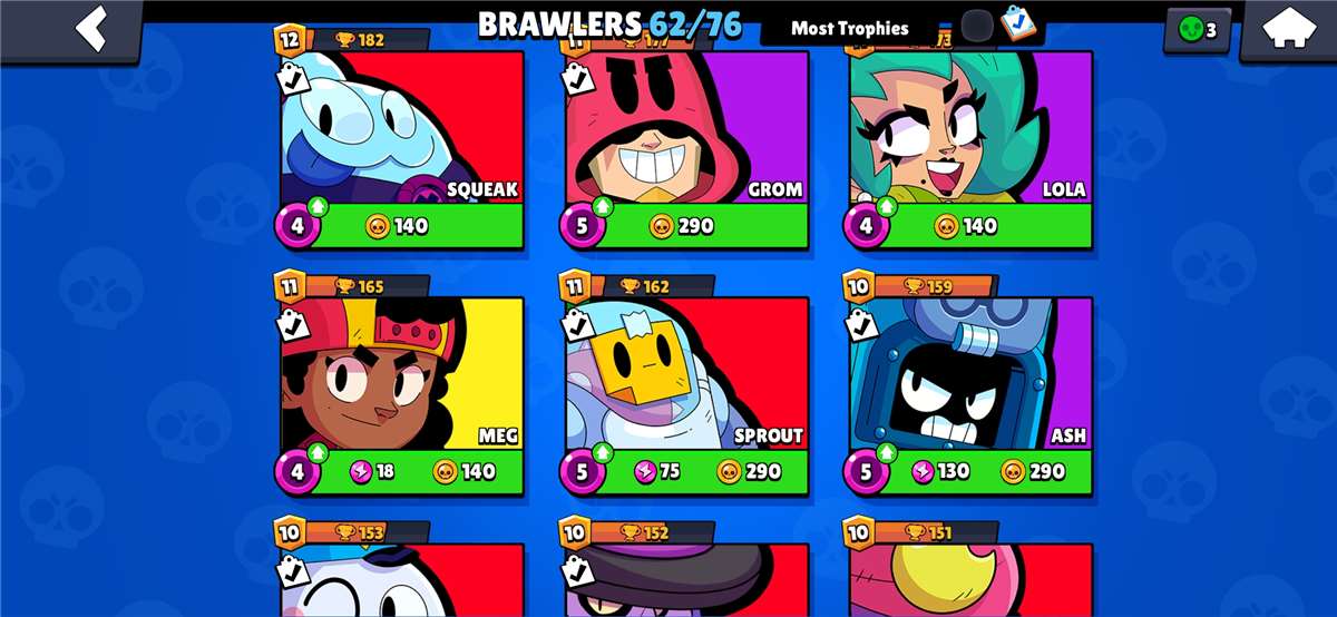 Game account sale Brawl Stars