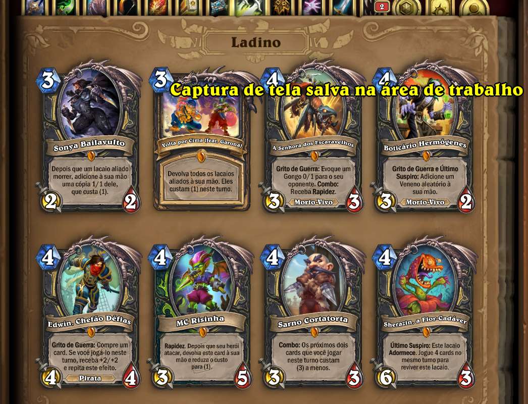 Venda de conta de jogo Hearthstone