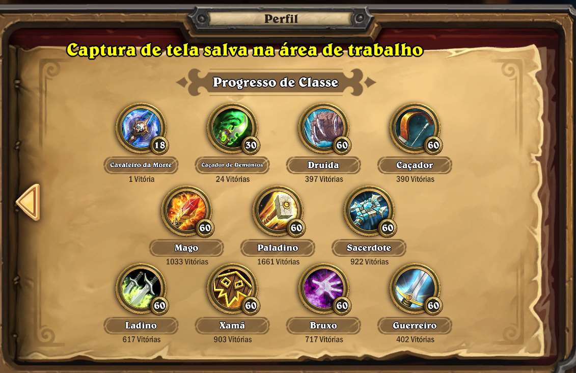 Venda de conta de jogo Hearthstone