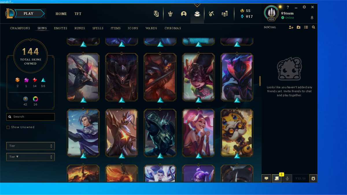 Game account sale League of Legends