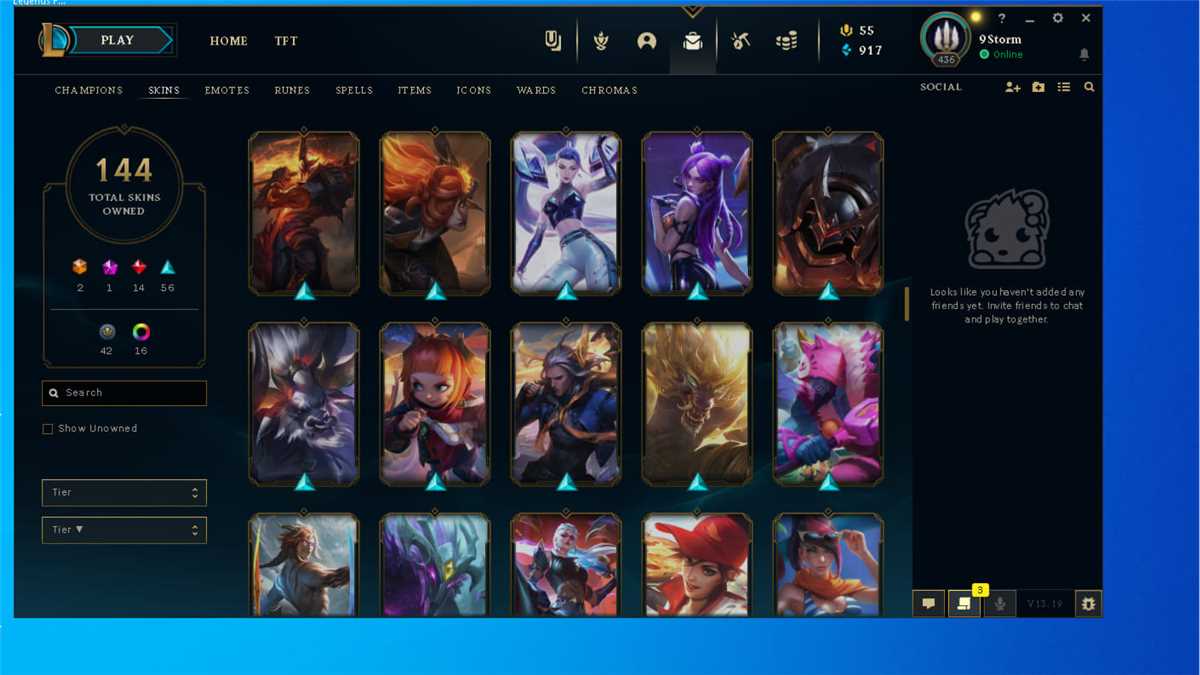 Game account sale League of Legends