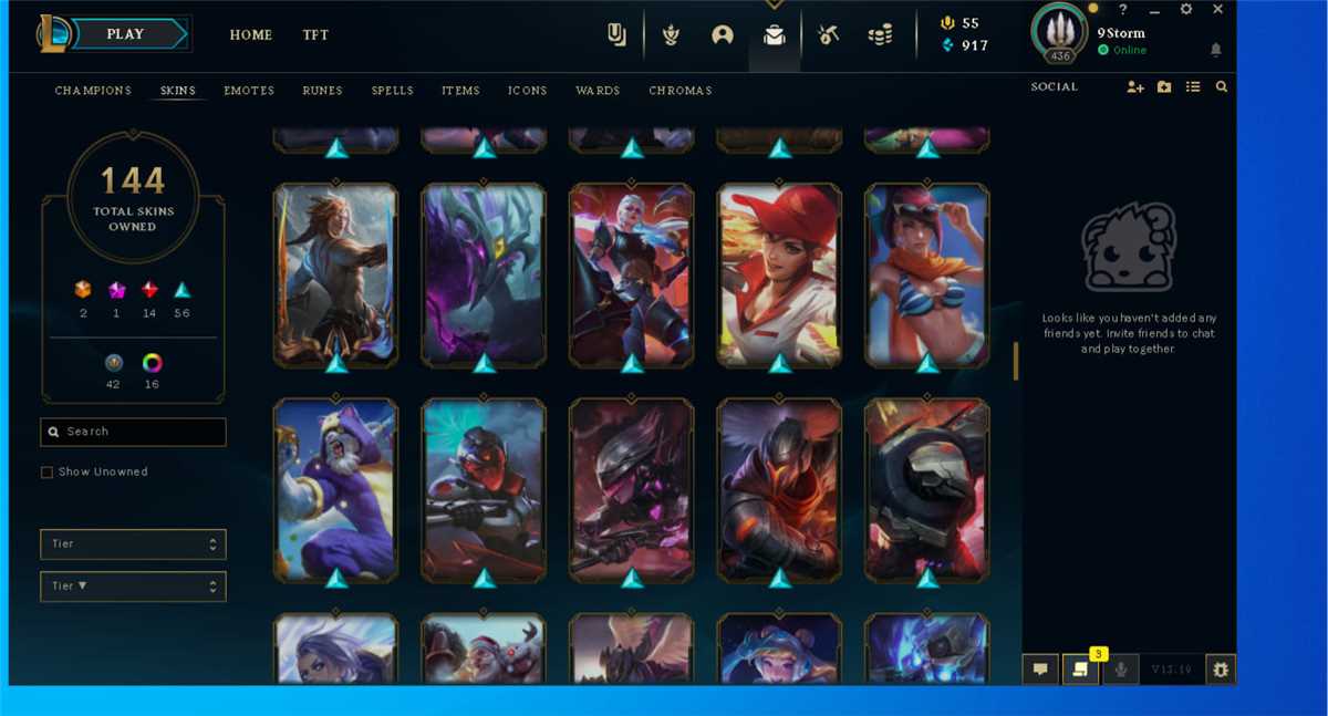 Game account sale League of Legends