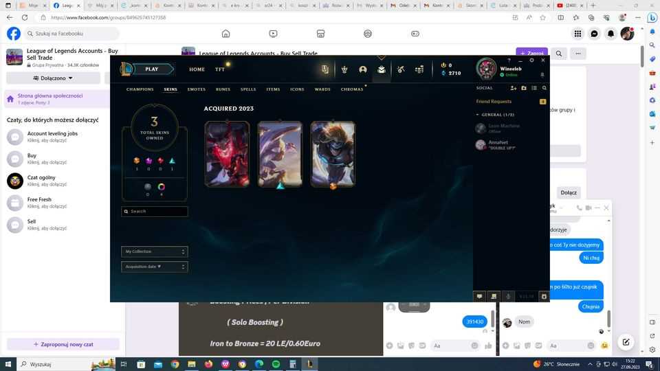 Game account sale League of Legends