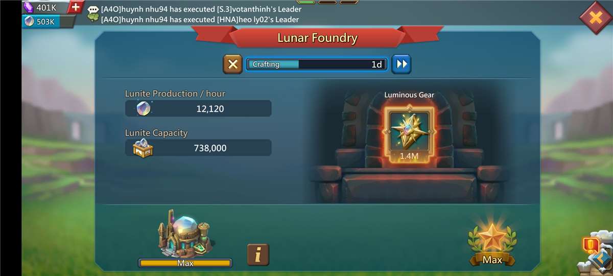 Game account sale Lords Mobile