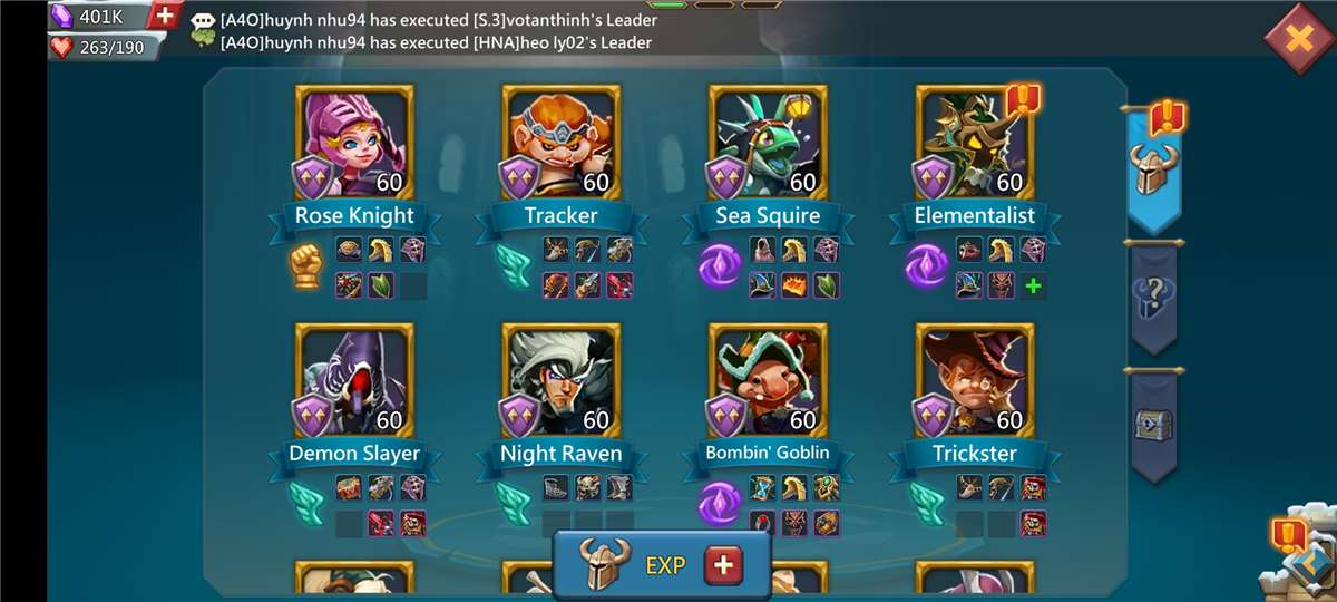 Game account sale Lords Mobile