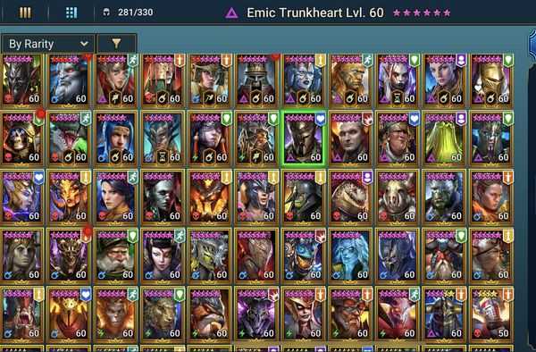 Game account sale Raid Shadow Legends