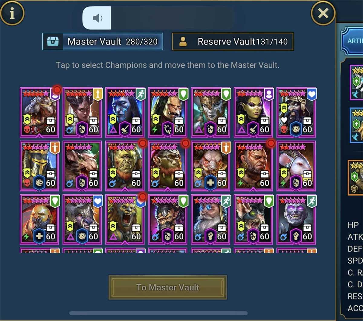 Game account sale Raid Shadow Legends