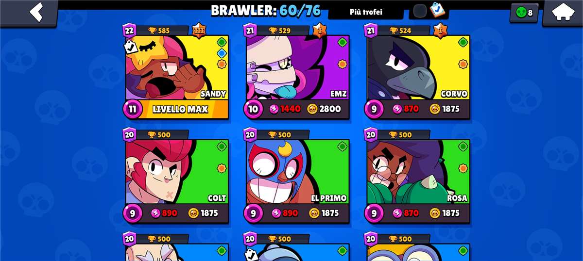 Game account sale Brawl Stars