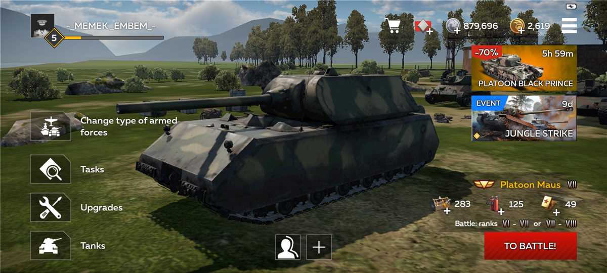 Venda de conta de jogo War Thunder Mobile