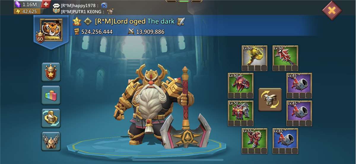 Game account sale Lords Mobile