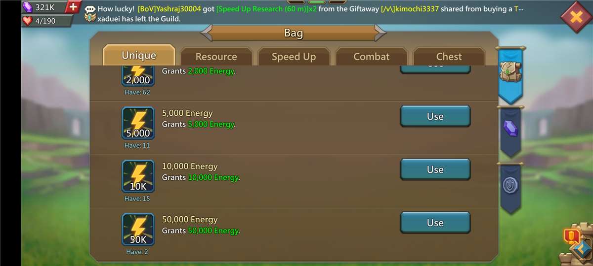 Game account sale Lords Mobile