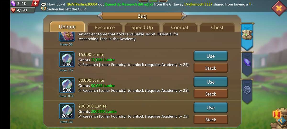 Game account sale Lords Mobile