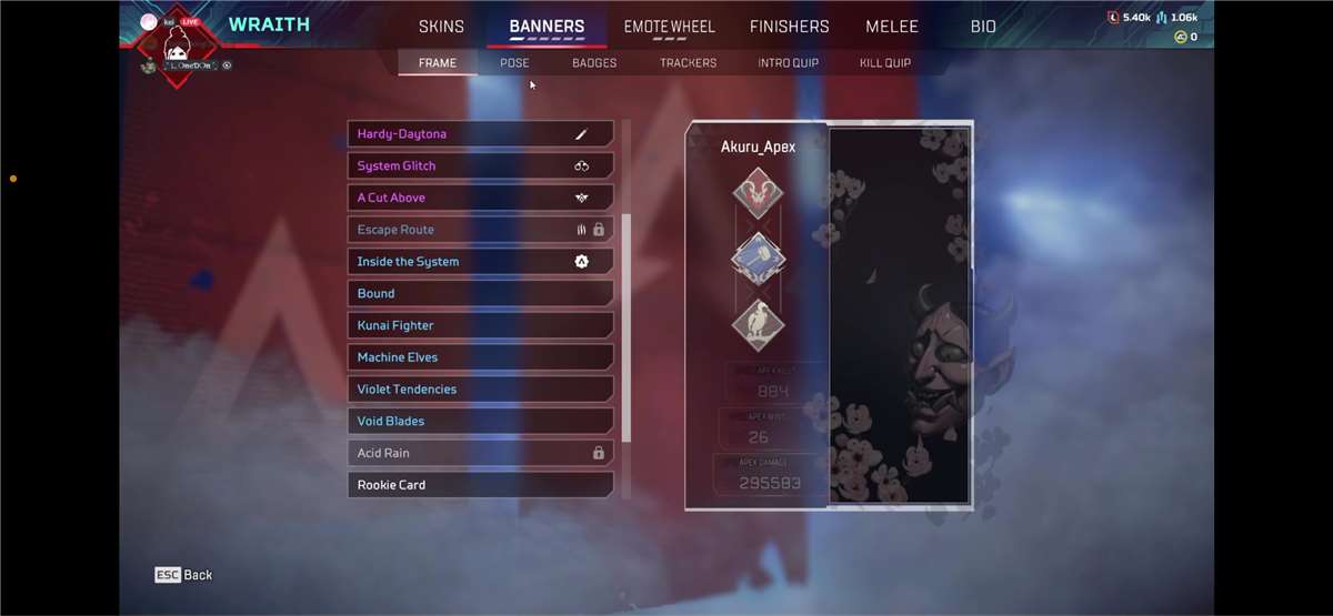 Game account sale Apex Legends