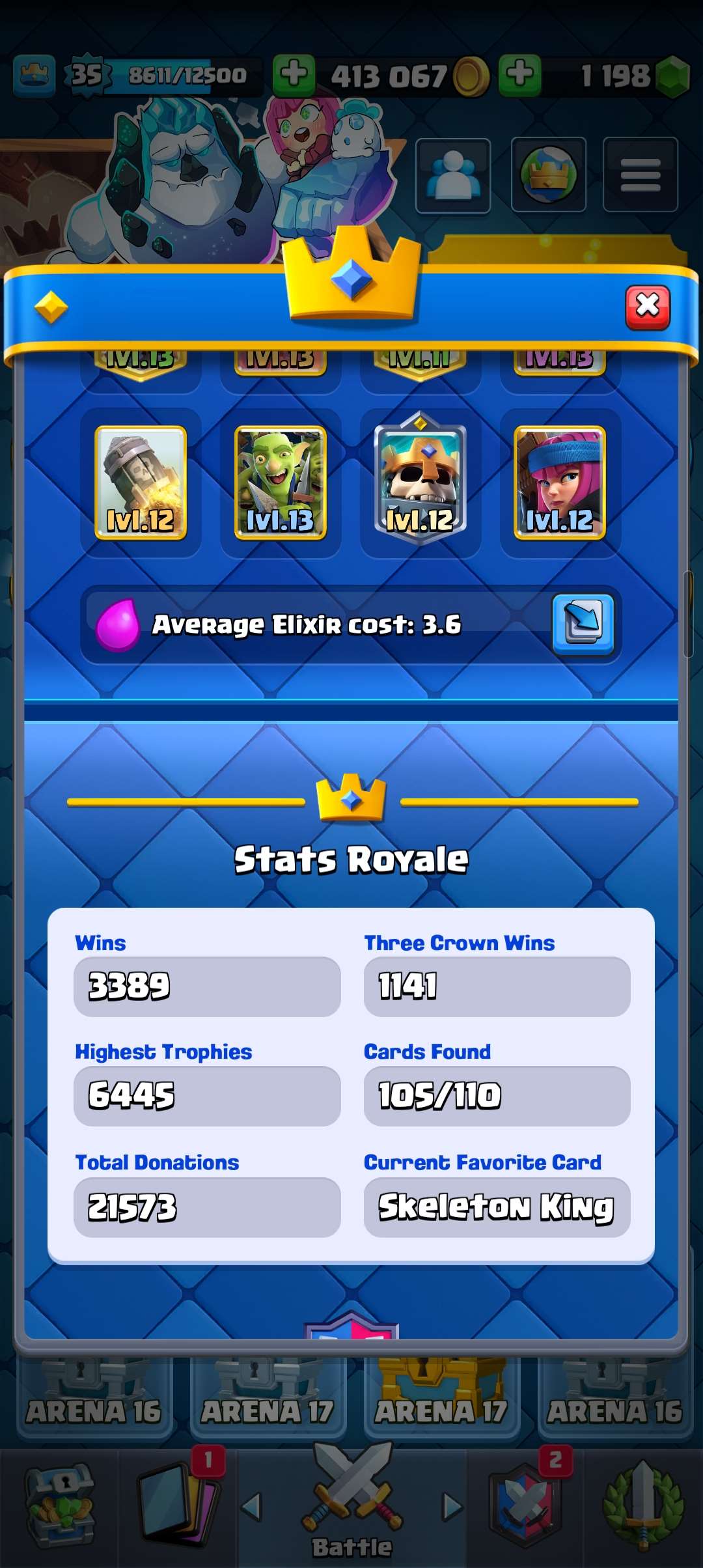 Game account sale Clash Royale