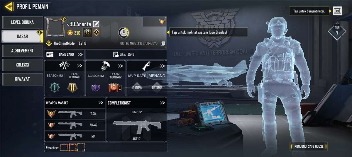 Penjualan akun permainan Call of Duty Mobile