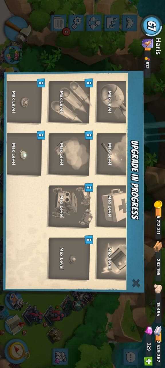 Game account sale Boom Beach