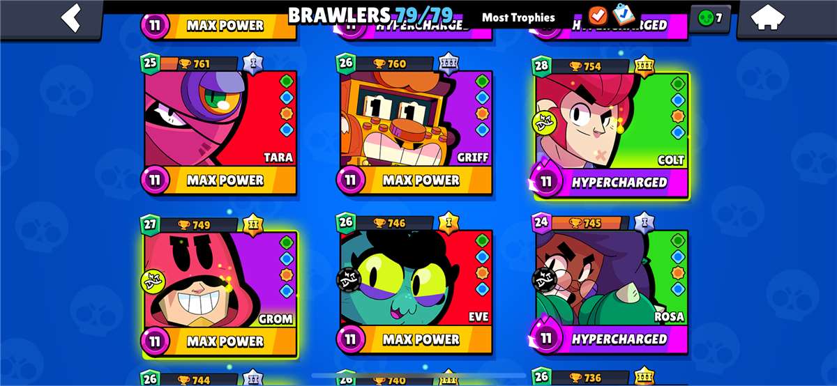 Game account sale Brawl Stars