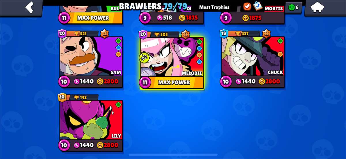 Game account sale Brawl Stars